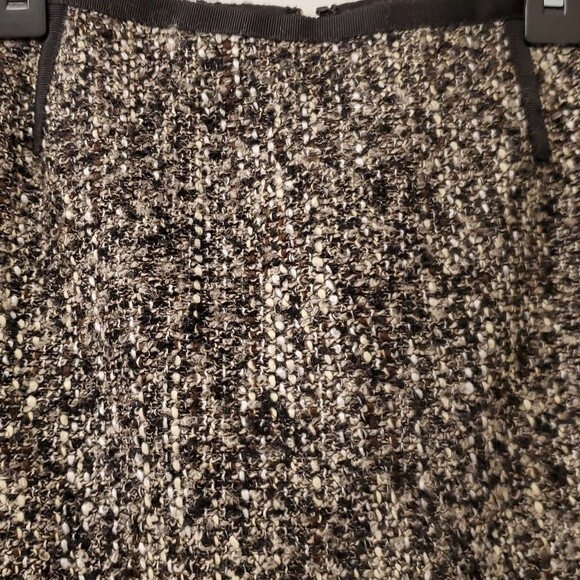 TALBOTS TWEED STRAIGHT BLACK TEXTURED WOOL SKIRT SIZE 10P 10 PETITE BOUCLE - Picture 5 of 14